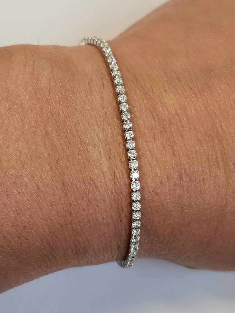 VTG NWOT Swarovski Tennis Bracelet 925 Sterling Silver 7